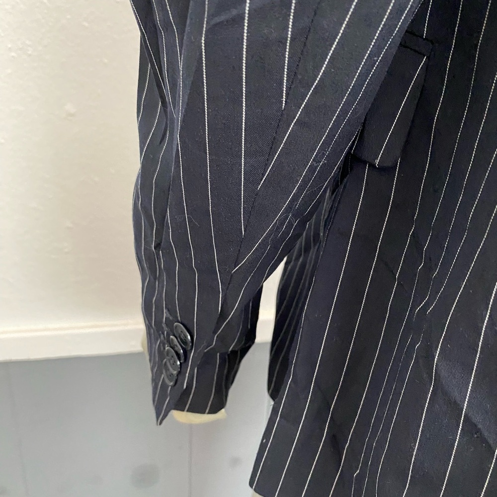 Zara Basic Blazer/Coat/Jacket Striped Blouse Sz L… - image 8